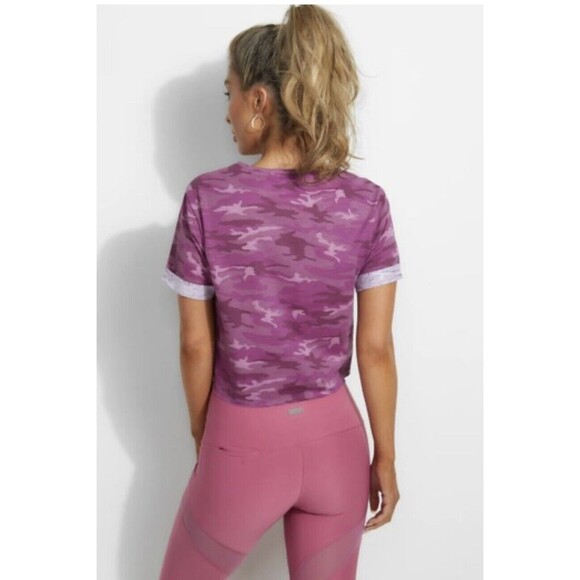 GUESS Cropped Shirt camou print Size M - Picture 2 of 12